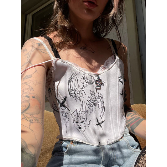 snake fever corset top