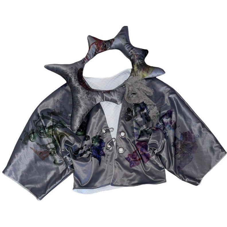 enceladus reversible jacket with cyberform pillow