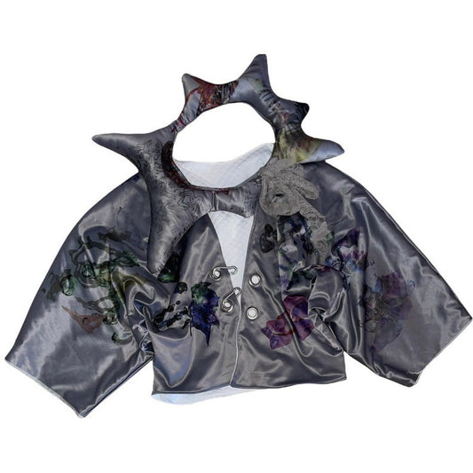 enceladus reversible jacket with cyberform pillow