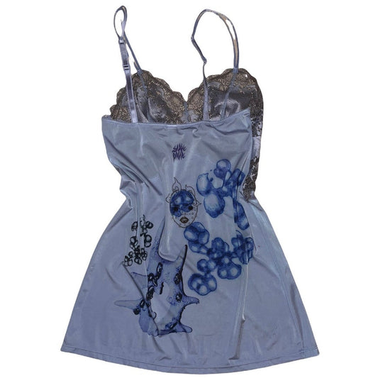 fruit of dreams reworked slipdress in blue