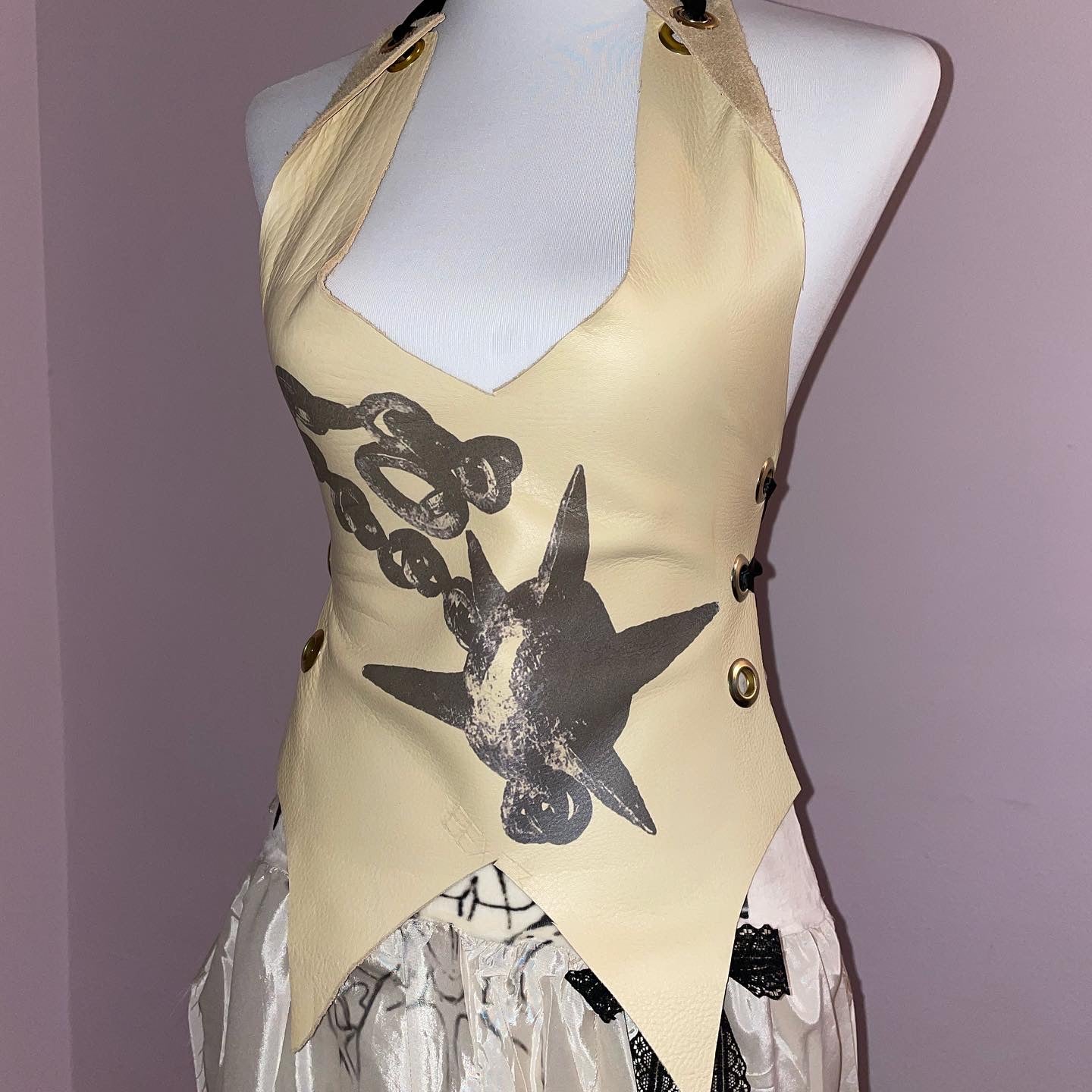 salt and weapons leather vest