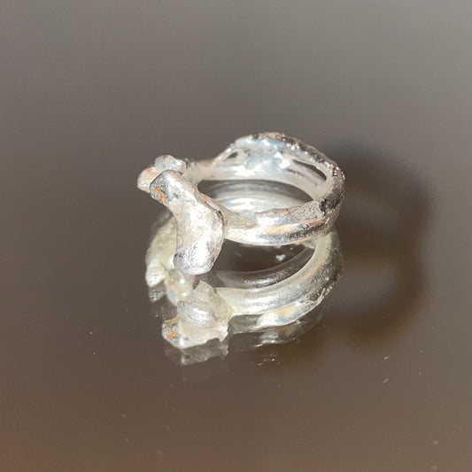 dolphin 999 silver ring