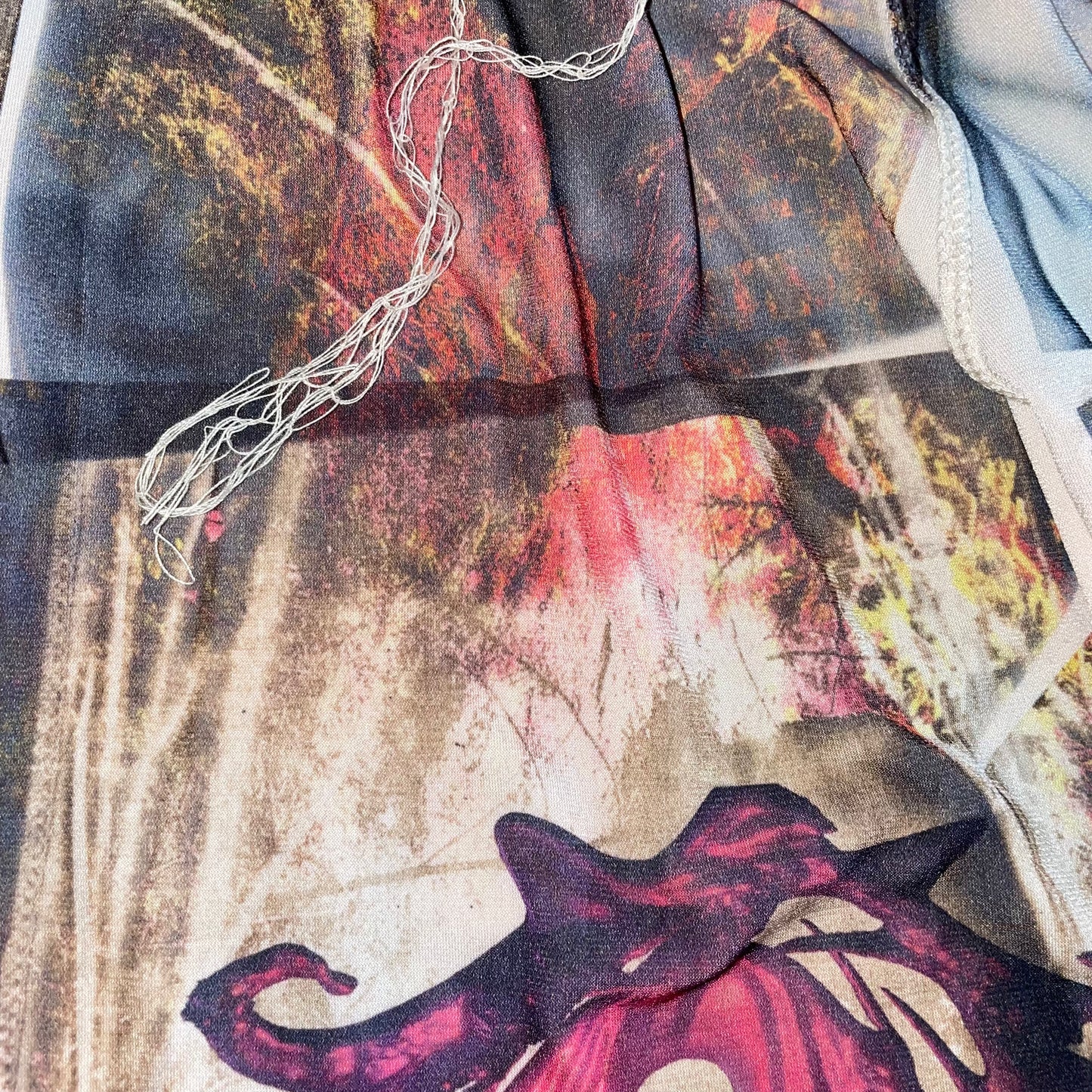 magma forest ruffle pants