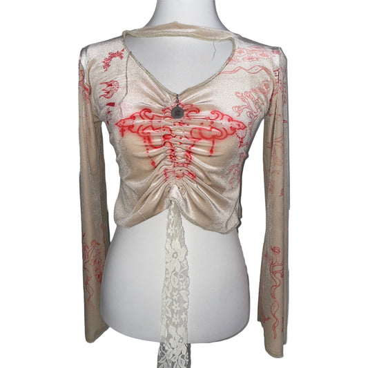 cross cream velvet longsleeve