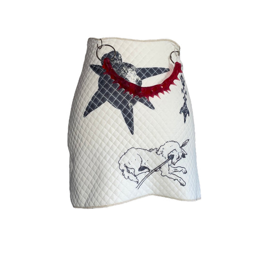 red claw quilted skirt