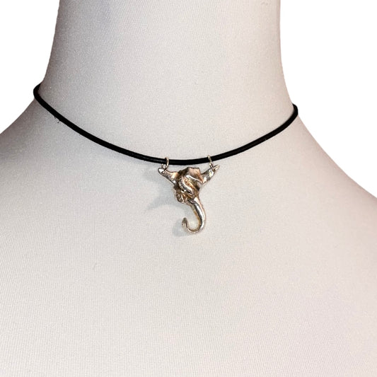 silver swirl choker