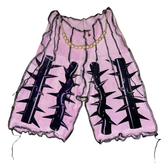 spikes and pearls shorts