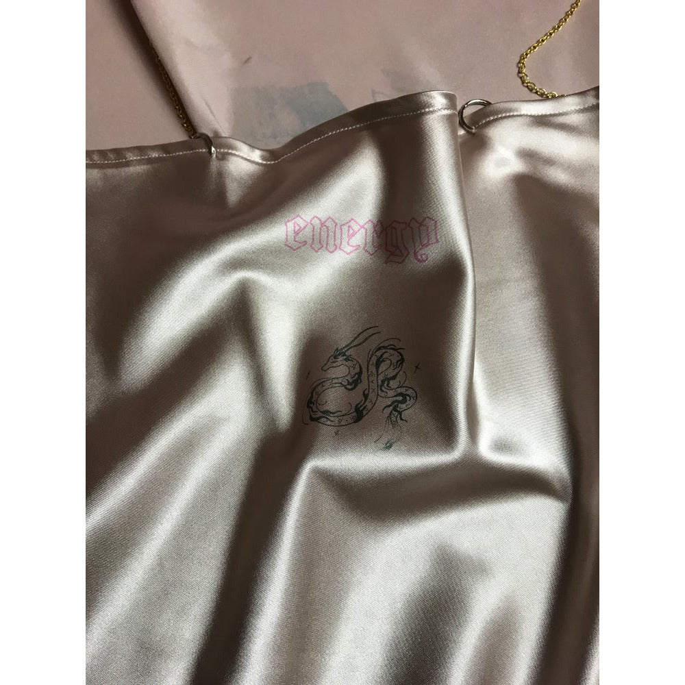 champagne fields satin slipdress