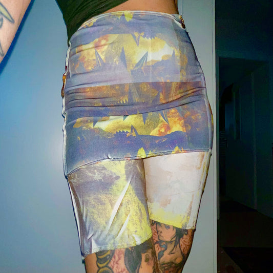 cyber forest shorts and skirt set