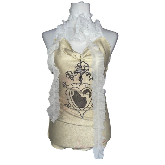 porcelain heart neckholder top
