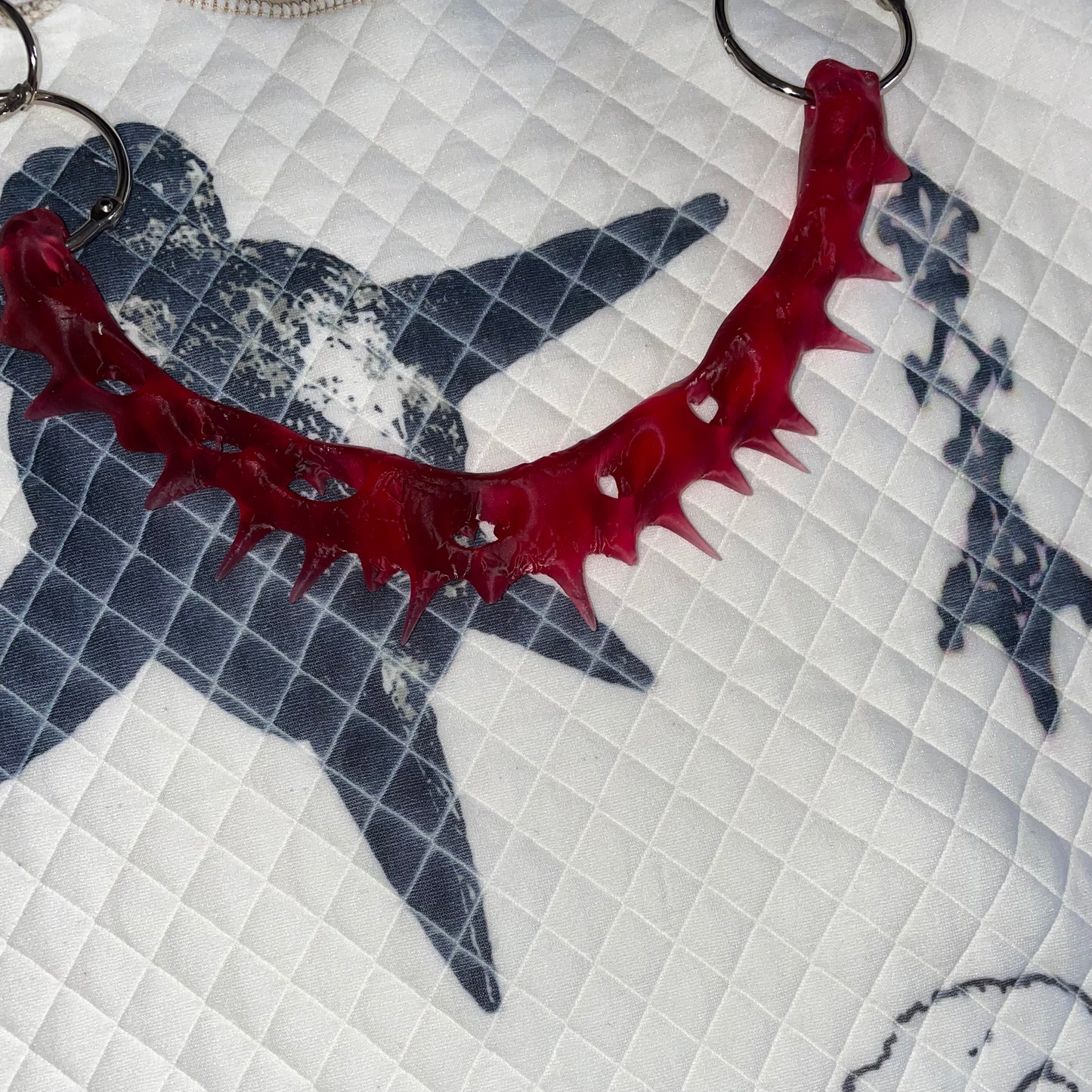 red claw quilted skirt