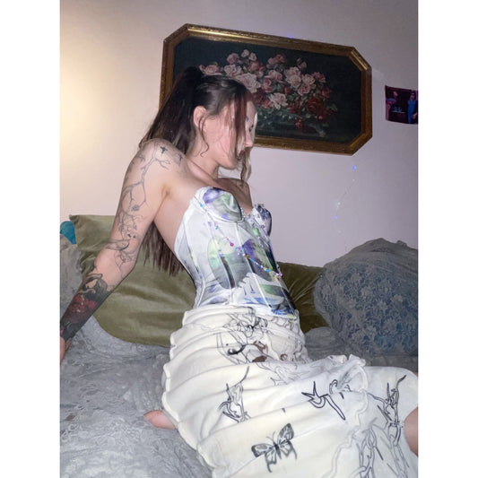 iridescent flakes corset