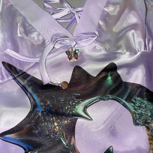 lavender silk fairy top