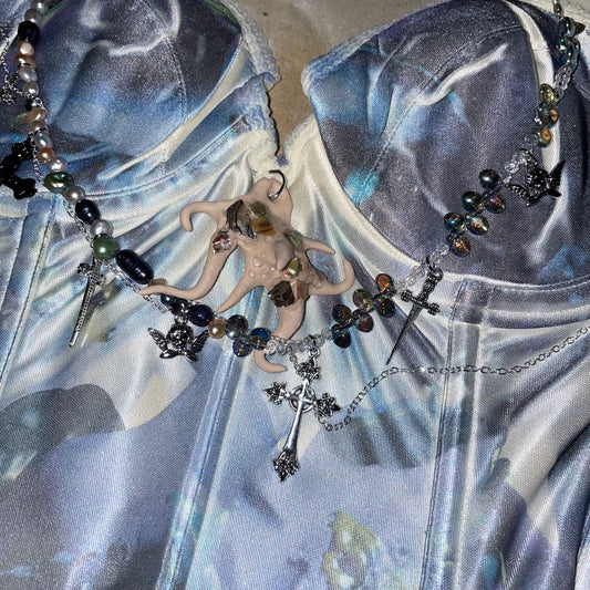 purple moss reworked corset