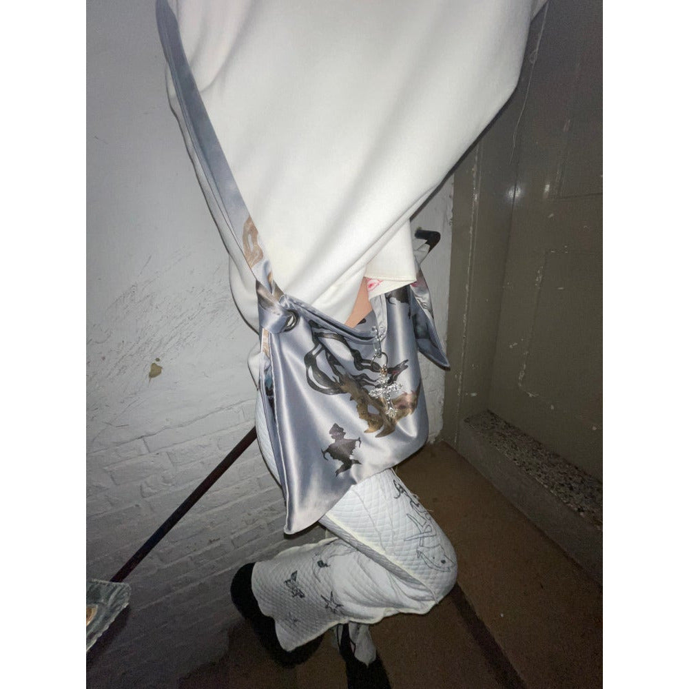 silver shoe bag