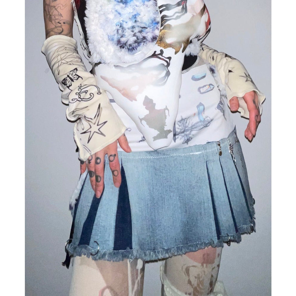sword angel pleated skirt