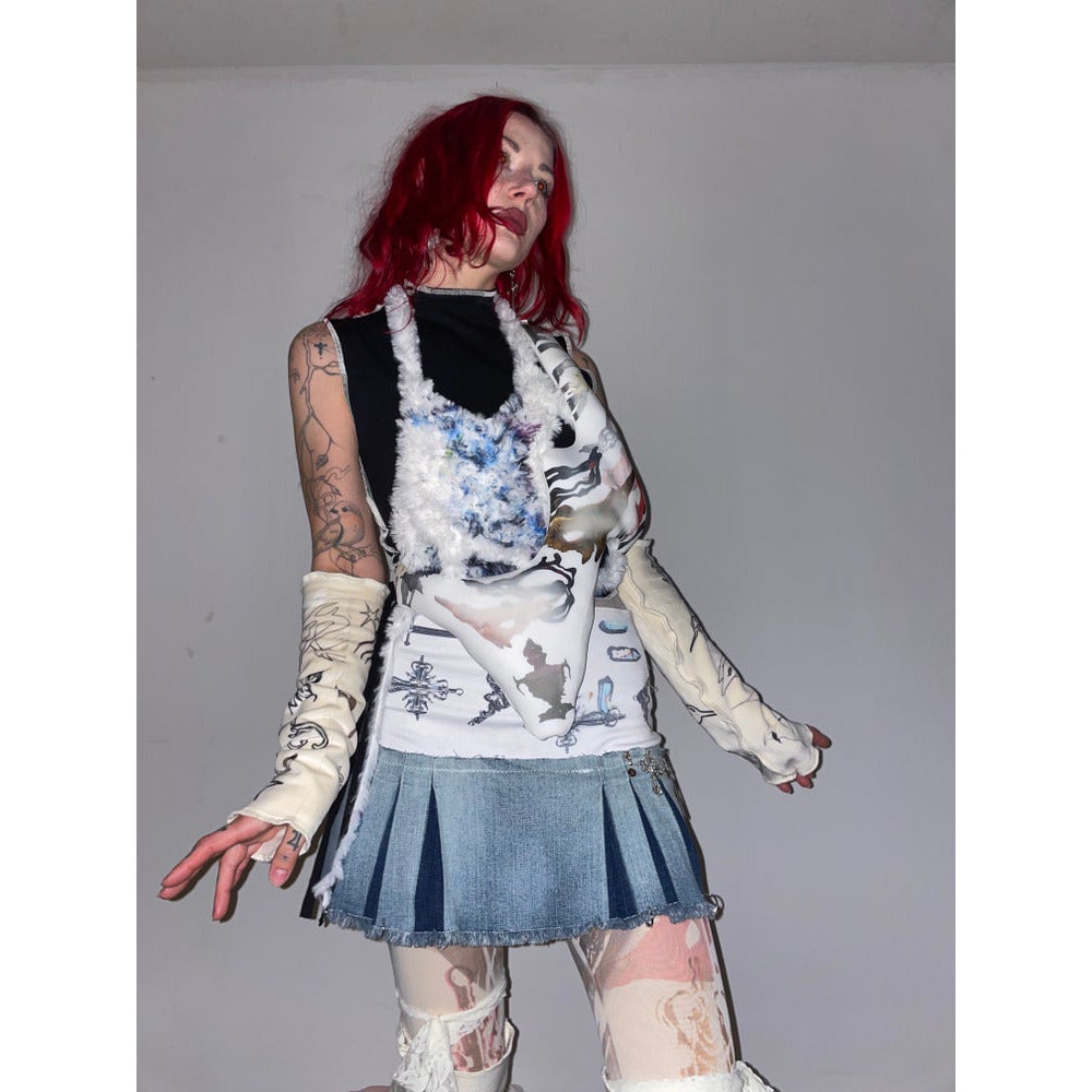 sword angel pleated skirt