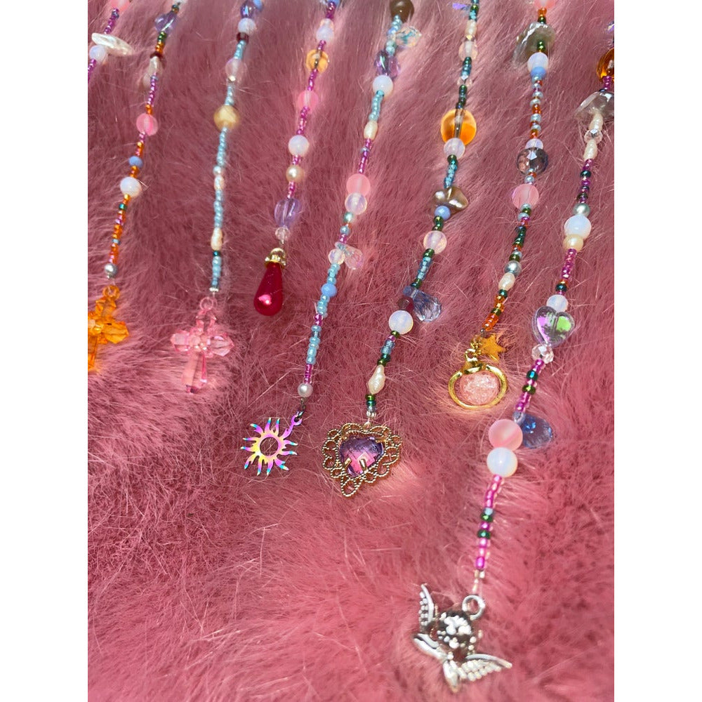 water and earth hair charms silver