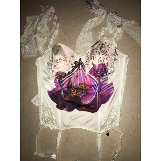 water lily reworked corset