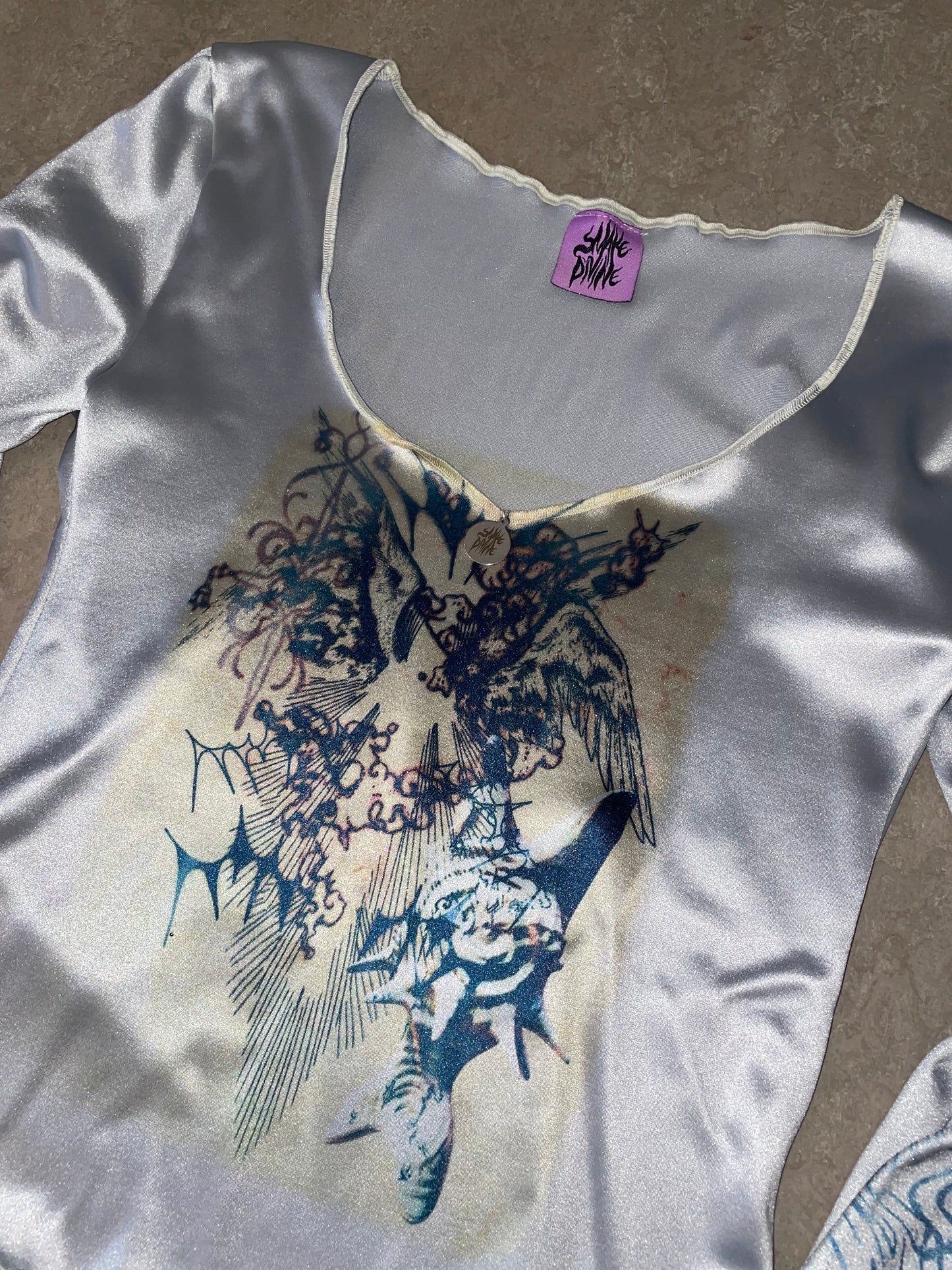 angel silver top
