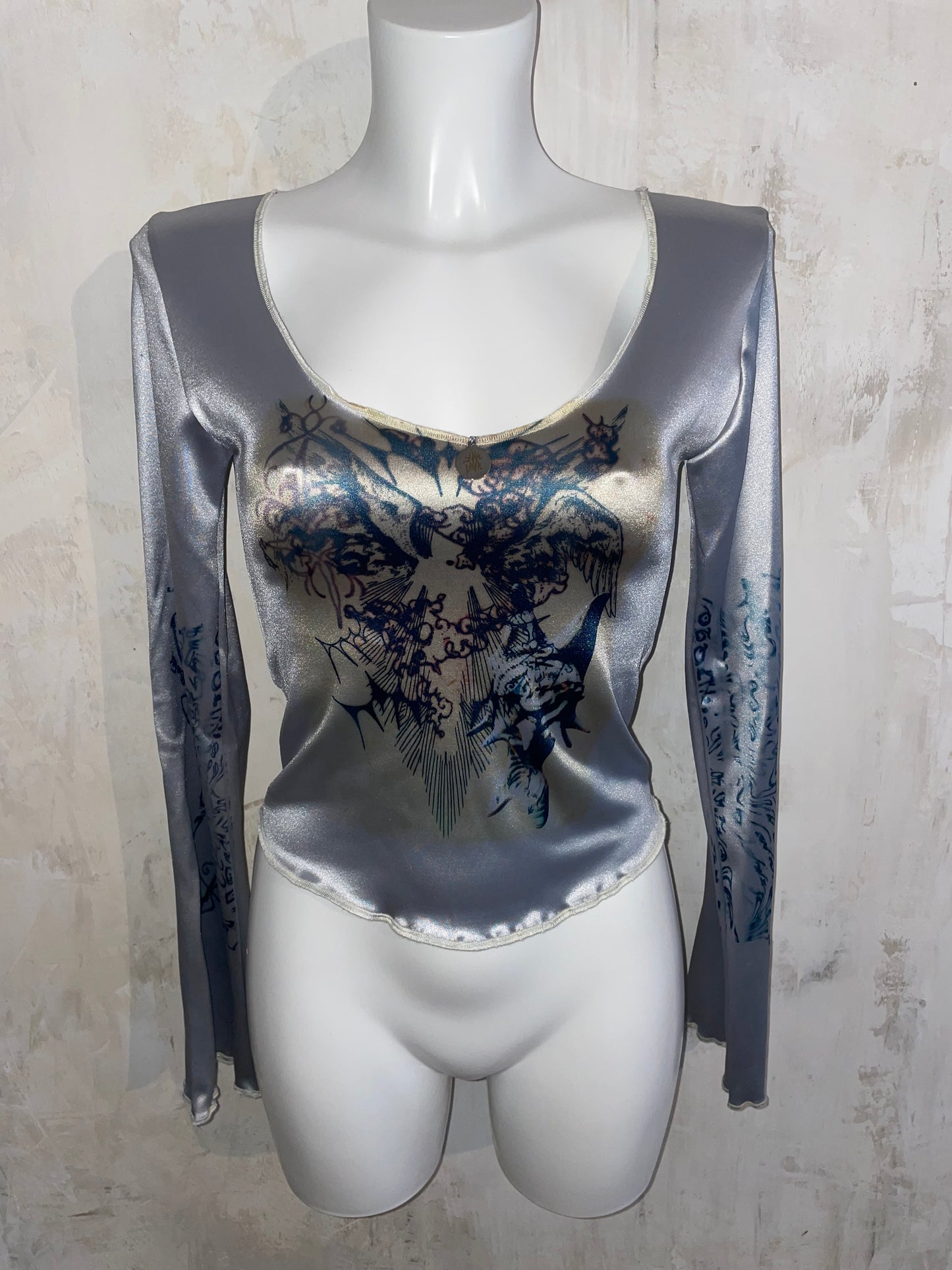 angel silver top