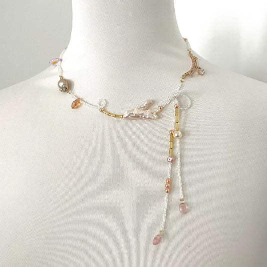 peach fuzz necklace