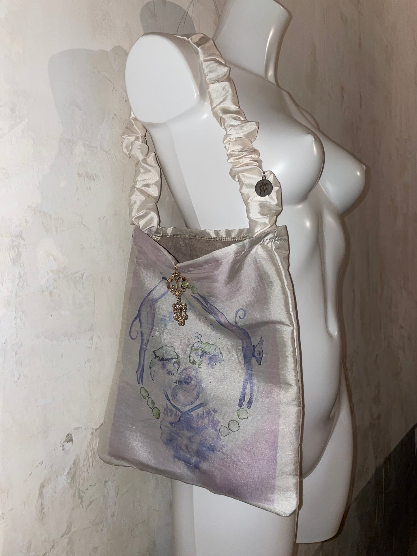 silk tote bag