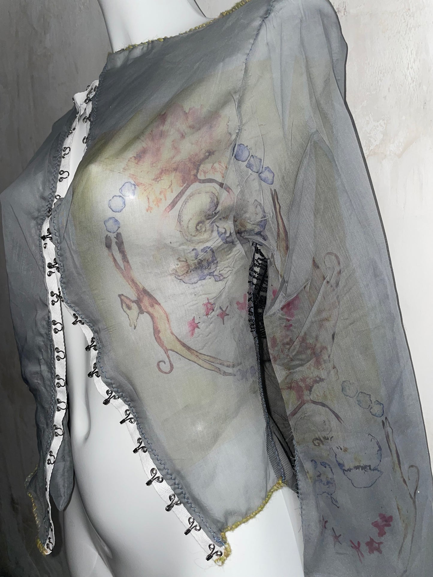 little cloud silk shirt