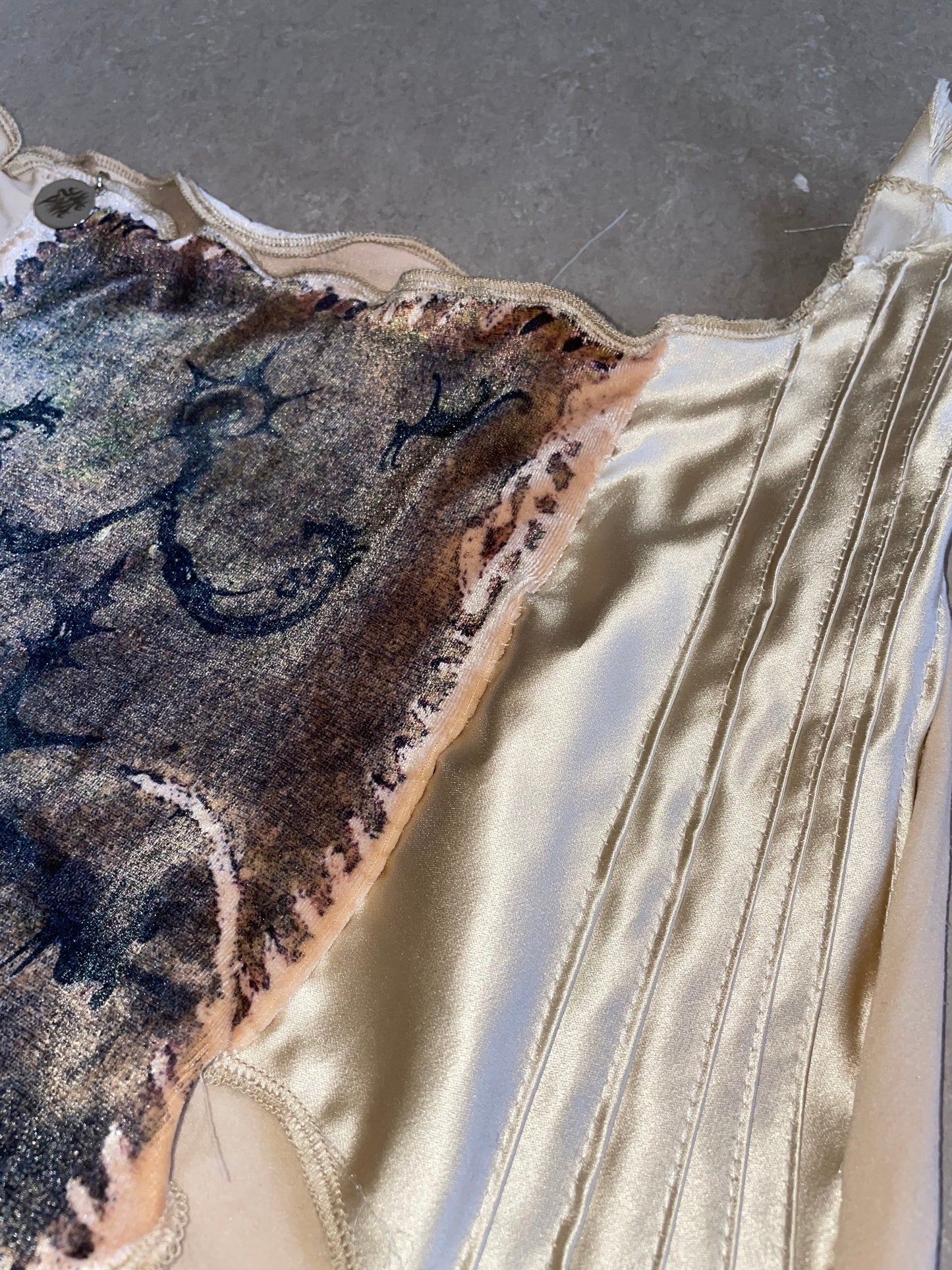 spirit animal silk mini skirt