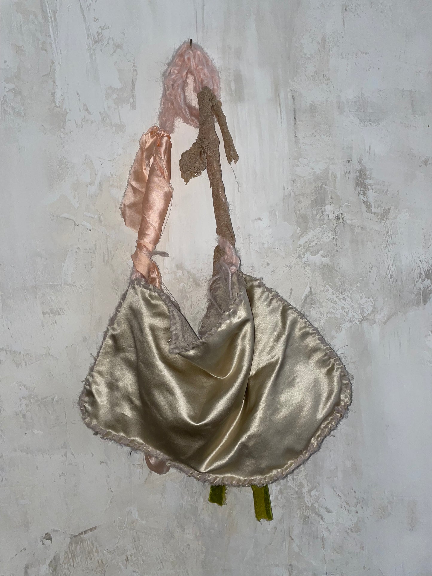 silk organza patchwork bag