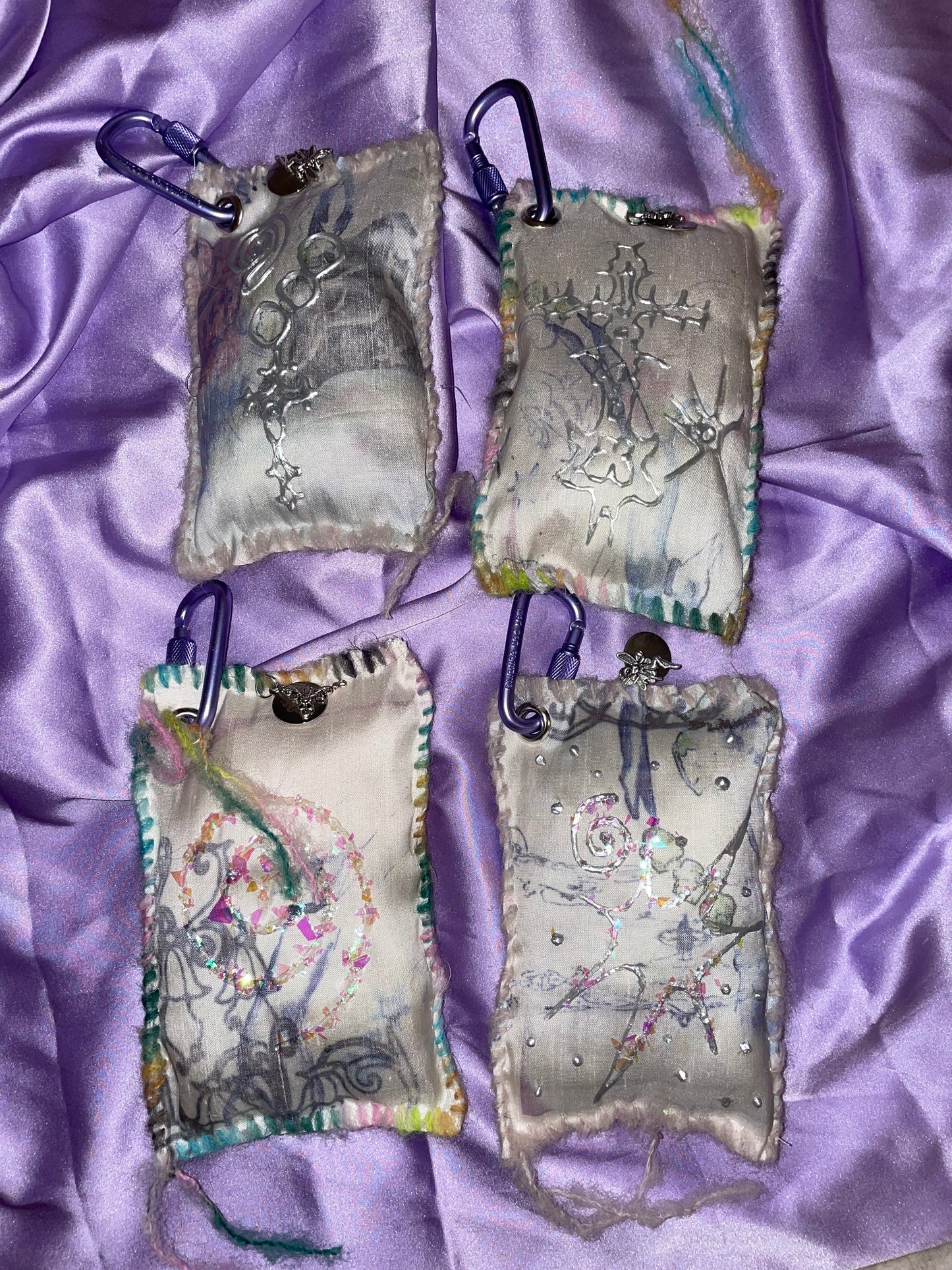 fluff silk bag charm