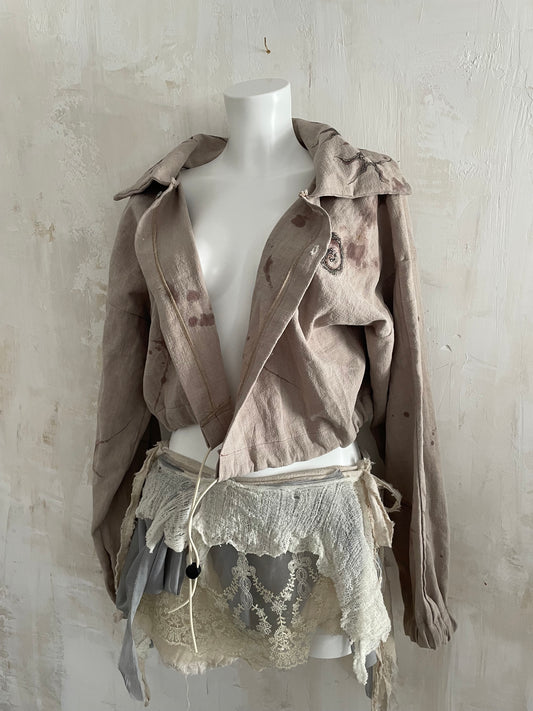 spirit animal linen jacket
