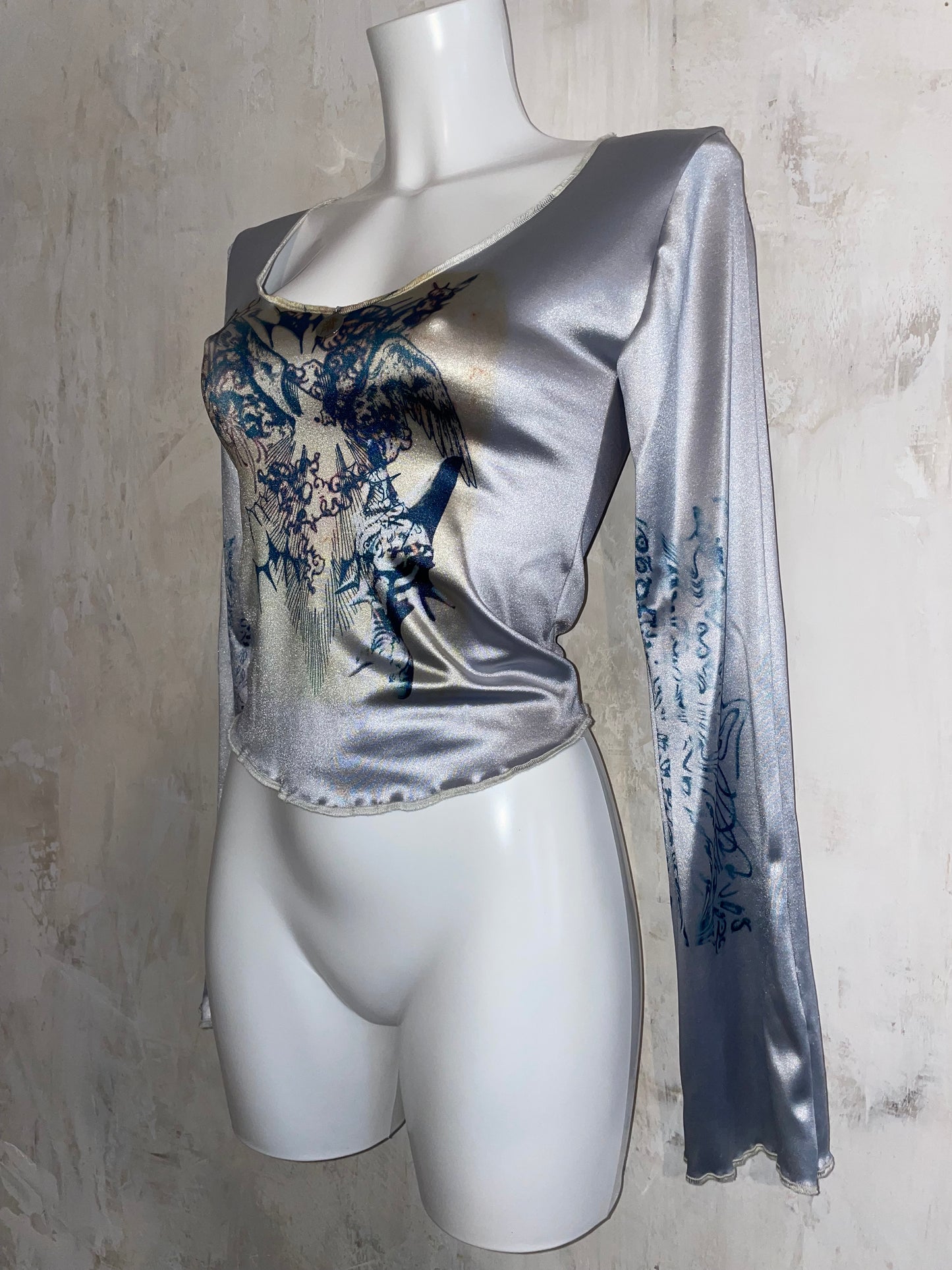 angel silver top