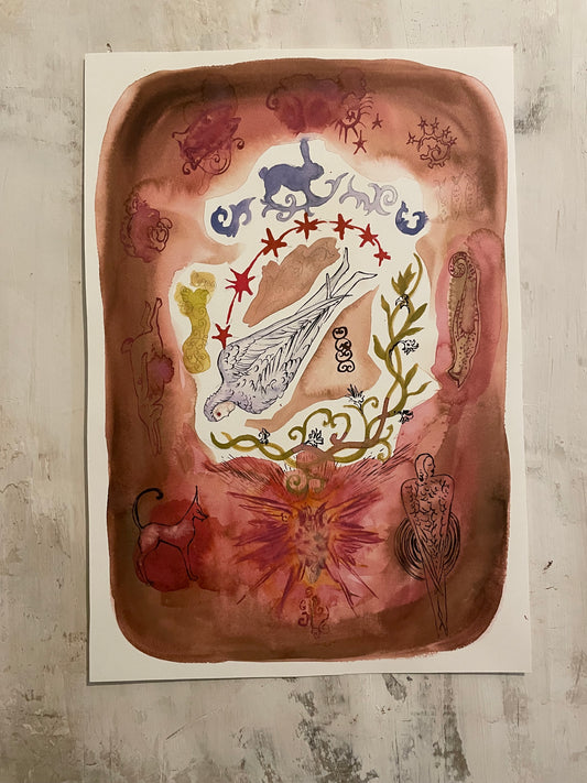 art print under the earth