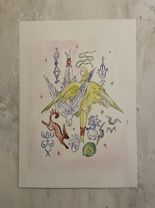 art print in the air