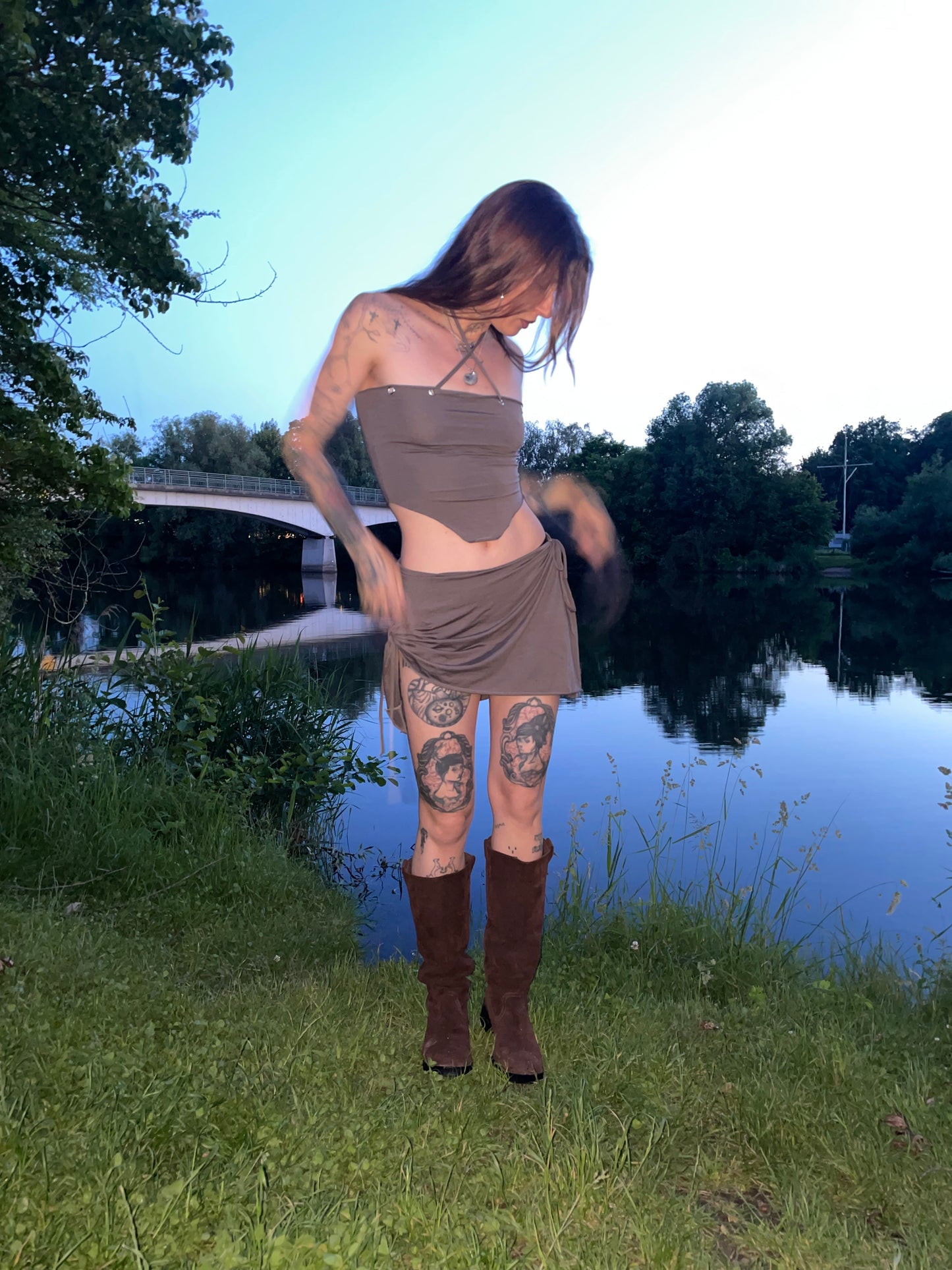 ara tube top and skirt set