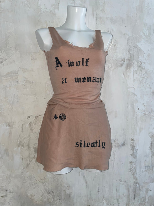 silently merino wool skirt