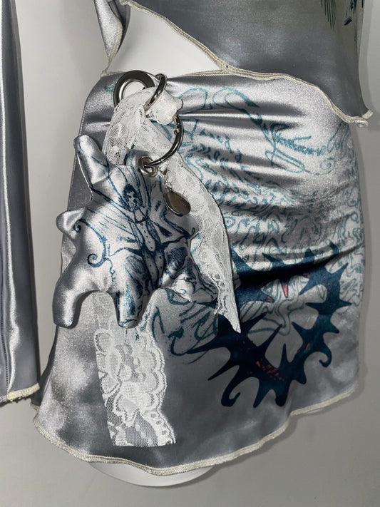 core silver miniskirt