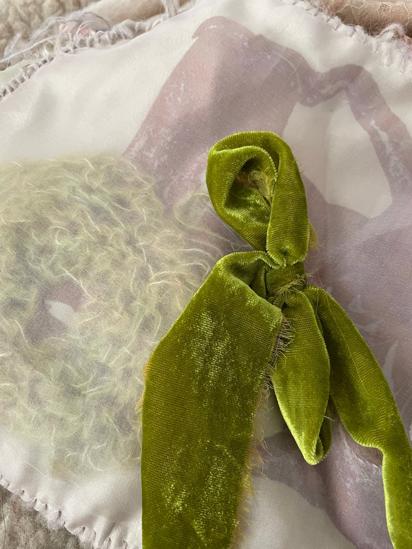 silk organza patchwork bag