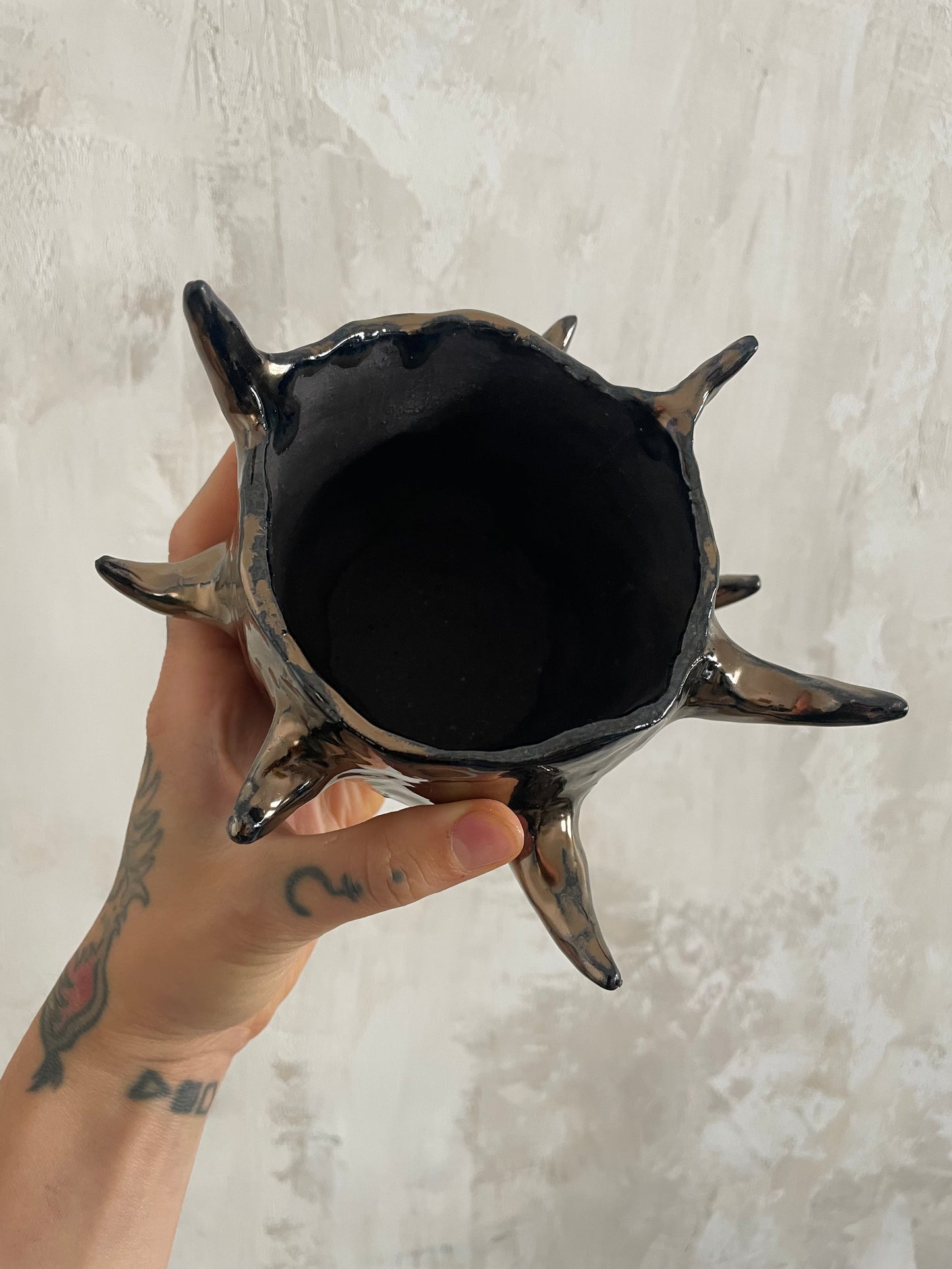 glossy spike vase