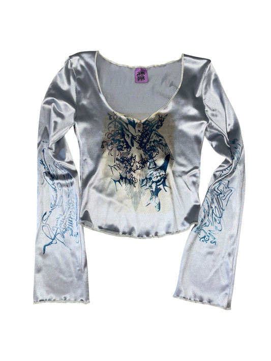 angel silver top