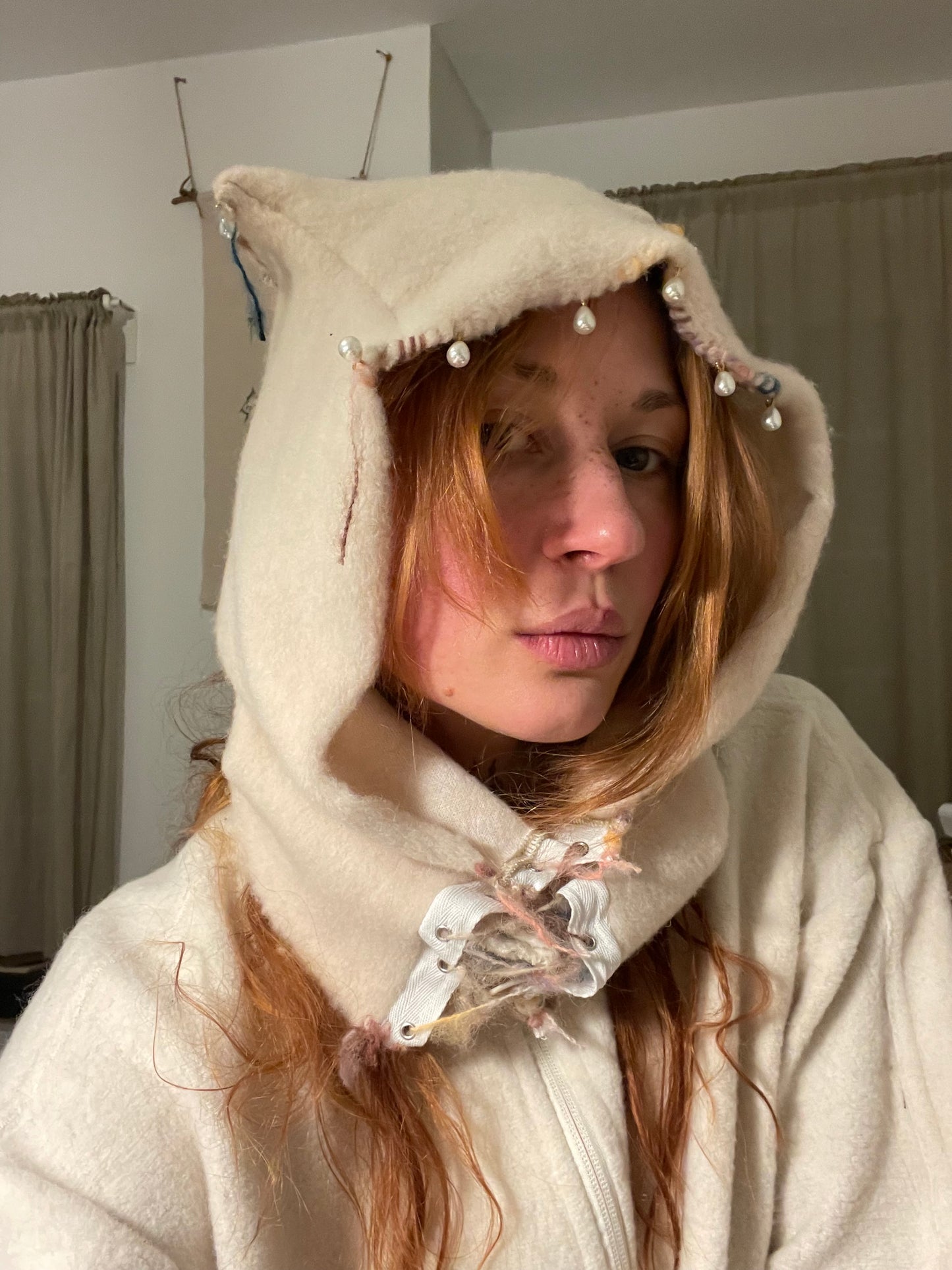 merino cat ear bonnet