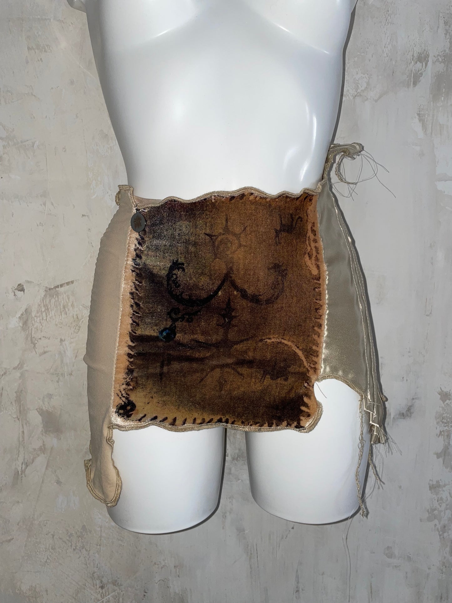 spirit animal silk mini skirt