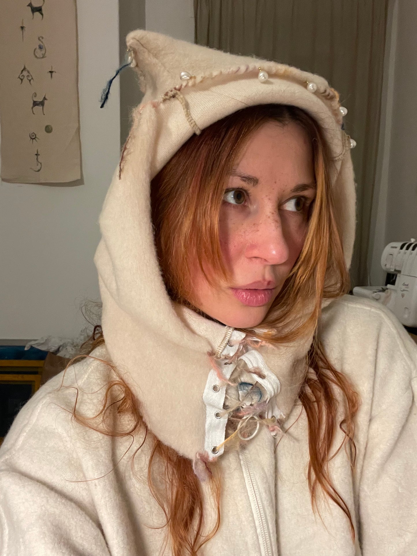 merino cat ear bonnet