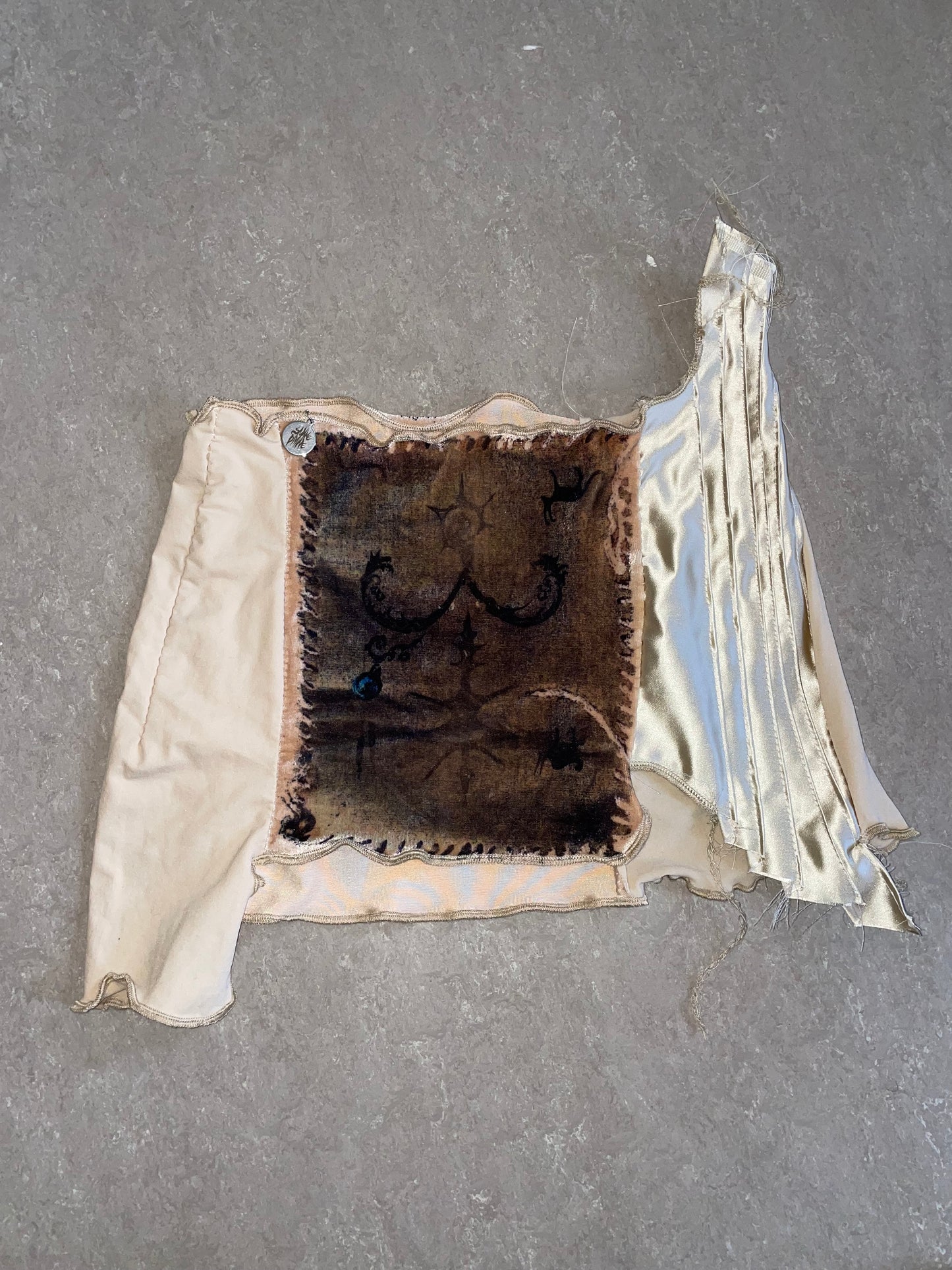 spirit animal silk mini skirt
