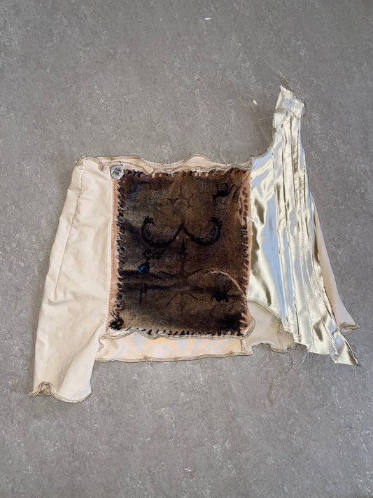 spirit animal silk mini skirt