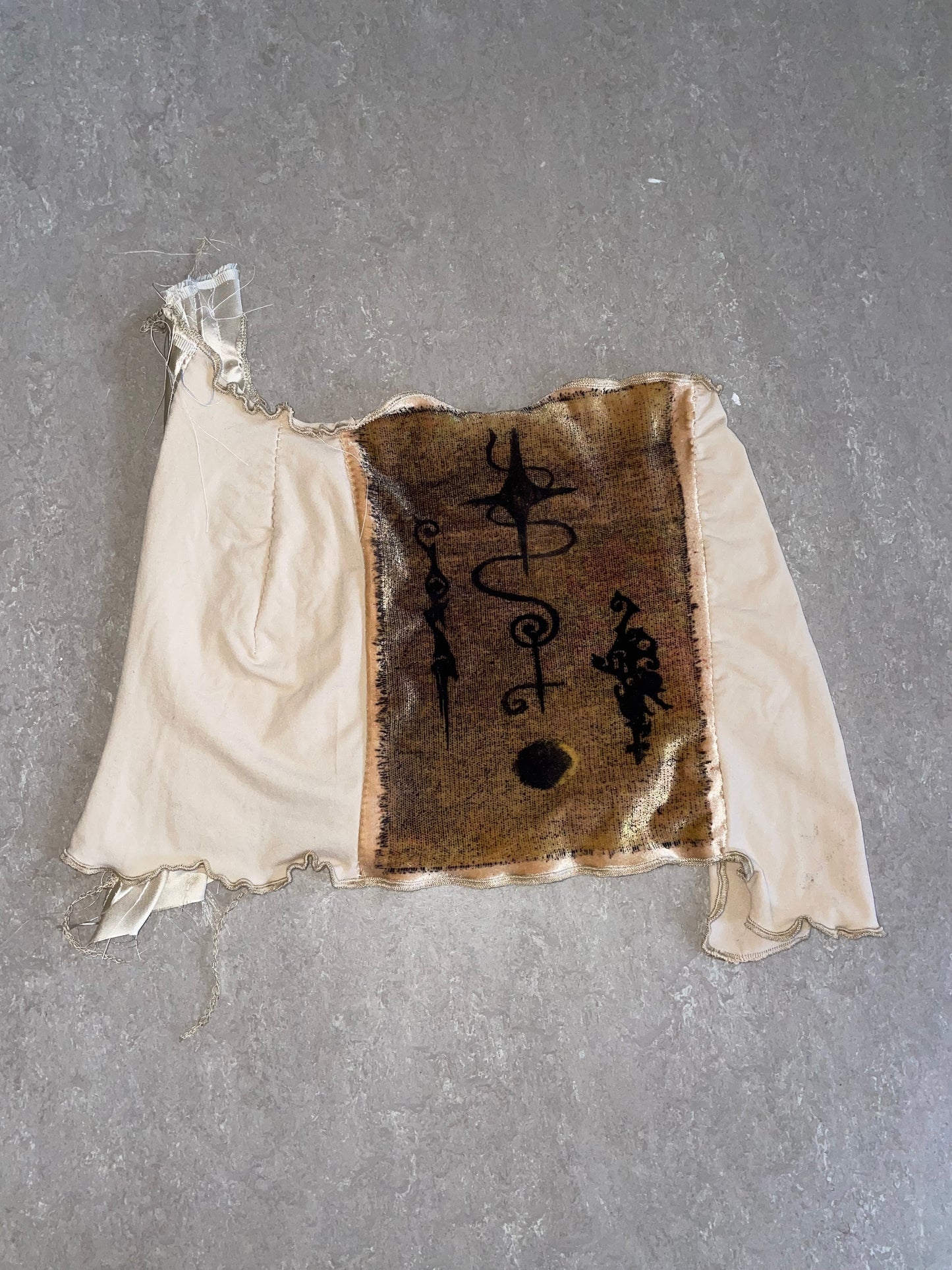 spirit animal silk mini skirt