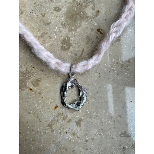 oyster silver necklace