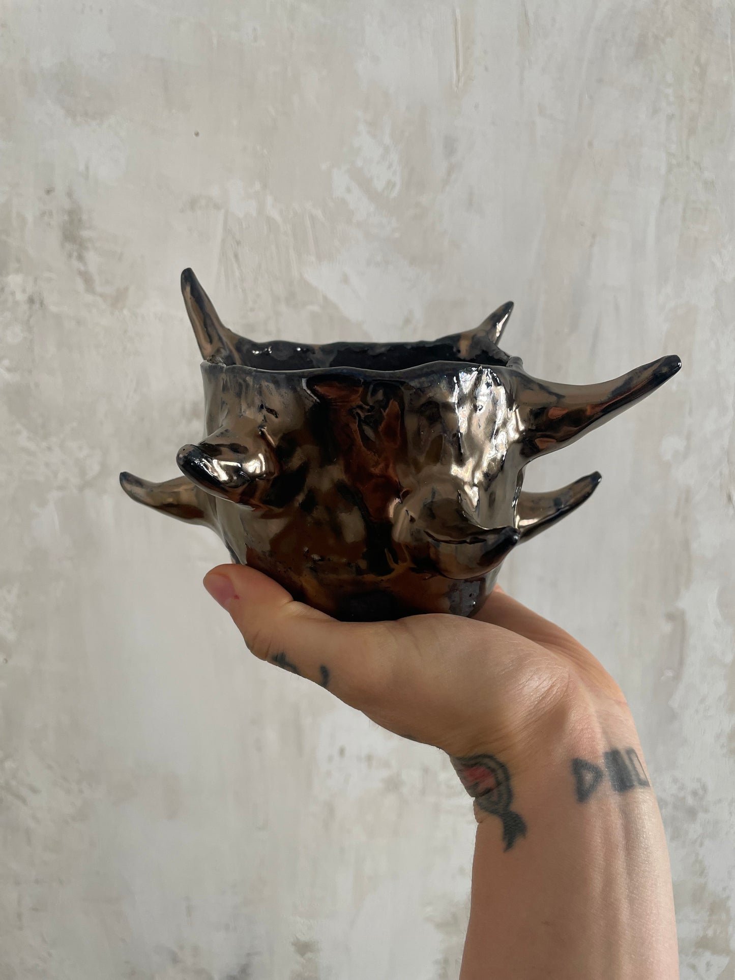 glossy spike vase