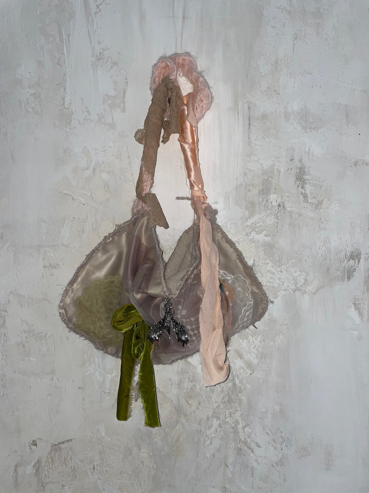 silk organza patchwork bag